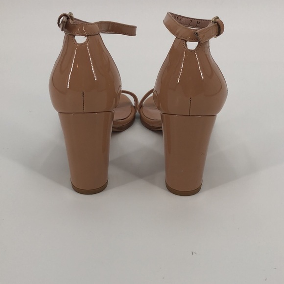 Stuart Weitzman Nudistsong High Heel Sandals - Adobe Patent Leather - Size 7.5 - Picture 11 of 14